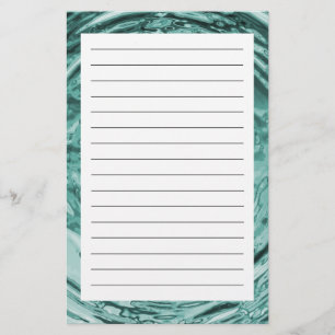 Water Ripple Teal Stationery
