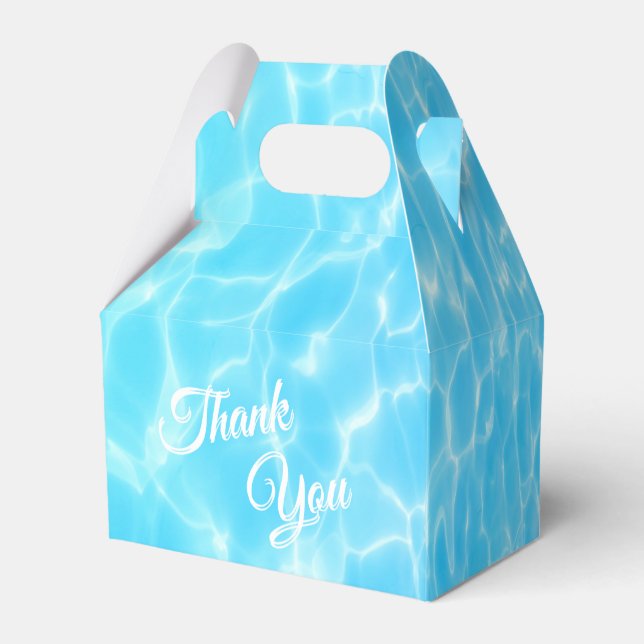 Water ripples Pool party Beach party Summer party  Favor Box (Back Side)