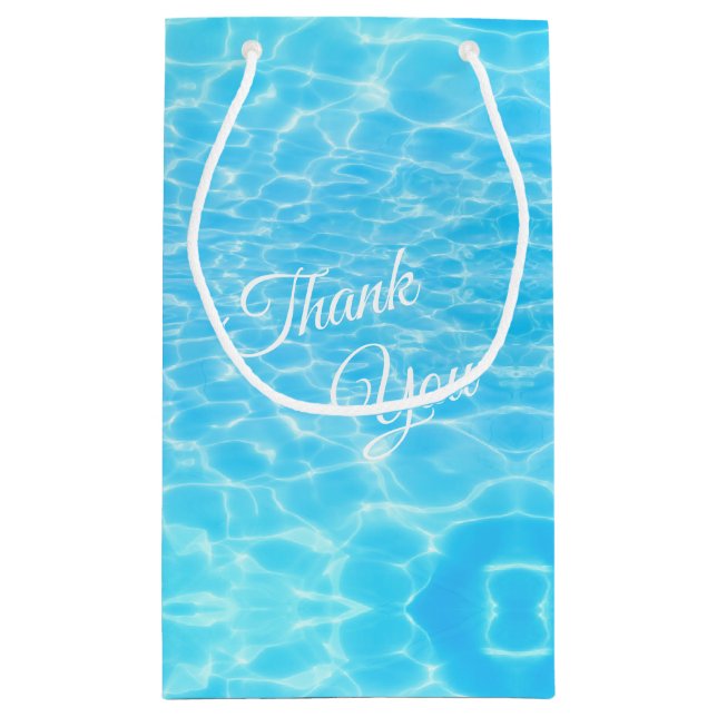 Water ripples Pool party Beach party Summer party  Small Gift Bag (Back)