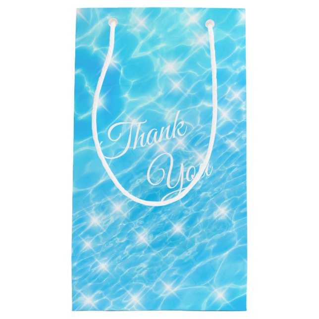 Water ripples Pool party Beach party Summer party  Small Gift Bag (Front)