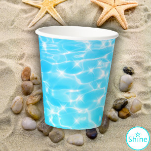 Water ripples pool party summer beach party modern paper cups