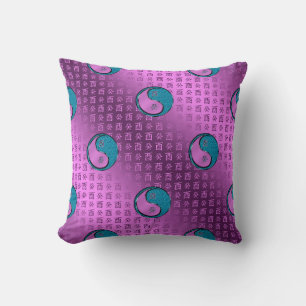 Water Rooster Throw Pillow