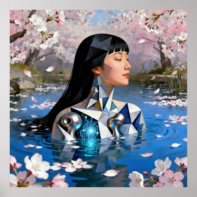 "Water’s Digital Dream" – A Digital Portrait       Poster (Front)