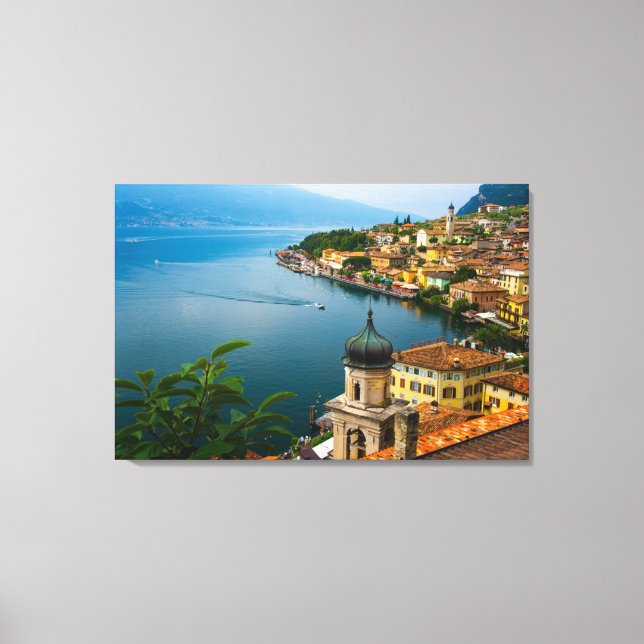 Water | San Benedetto Church Lake Garda, Italy Canvas Print (Front)