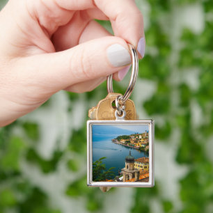 Water   San Benedetto Church Lake Garda, Italy Keychain
