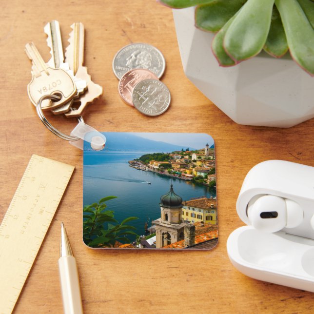 Water | San Benedetto Church Lake Garda, Italy Keychain (Desk)