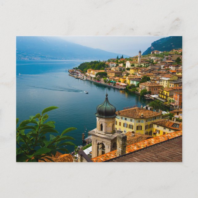 Water | San Benedetto Church Lake Garda, Italy Postcard (Front)