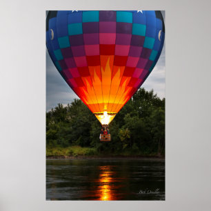 Water Scrapping Hot Air Balloons Poster