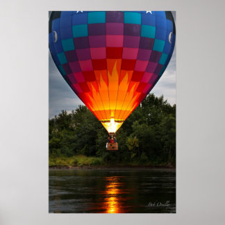 Water Scrapping Hot Air Balloons Poster