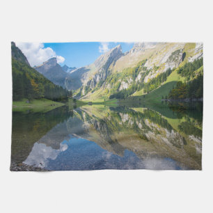 Water Seealpsee Lake Swiss Alps Switzerland Kitchen Towel