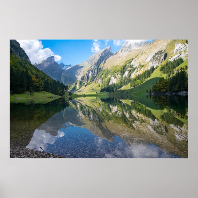 Water | Seealpsee Lake  Swiss Alps Switzerland Poster (Front)