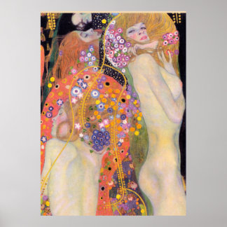 Water Serpents, Gustav Klimt Poster