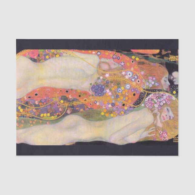 Water Serpents, Gustav Klimt   Tissue Paper (Front)