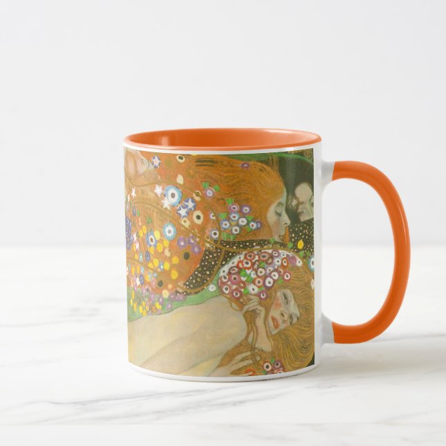 Water Serpents II by Gustav Klimt, Art Nouveau Mug (Right)