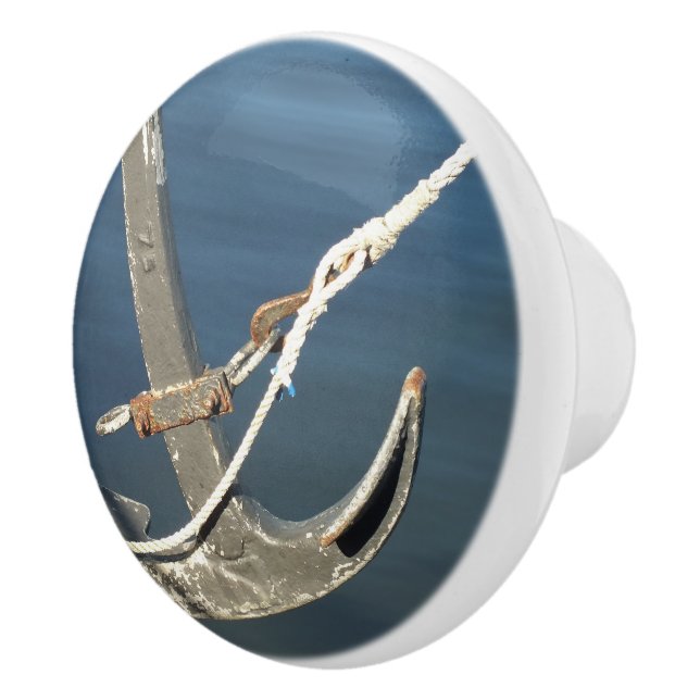 water, ship, sea, anchor, boat, marine, ocean, ceramic knob (Right)