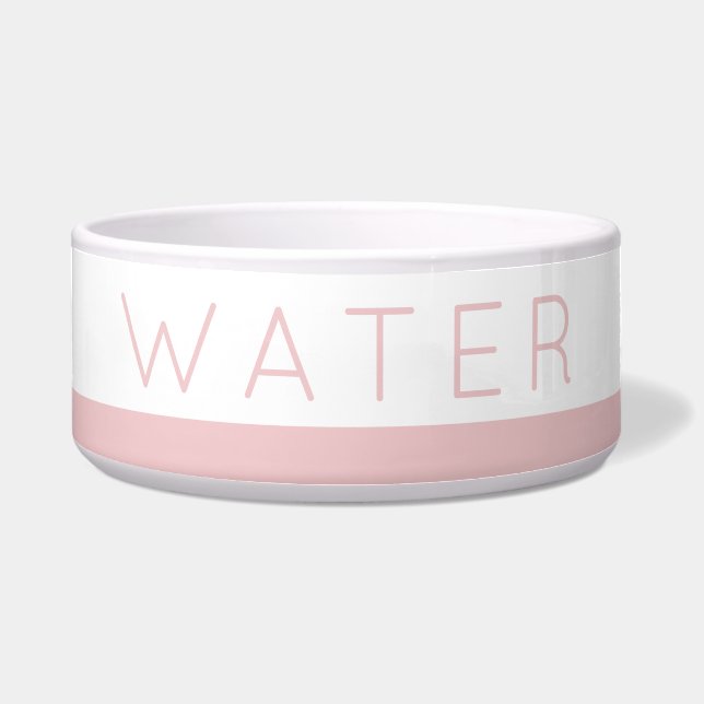 Water Simple Minimal Blush Pink Cat or Dog (Front)