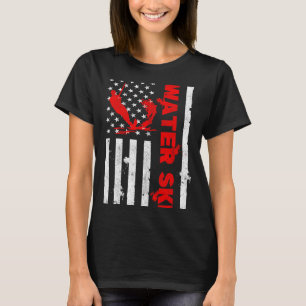 Water ski american flag beachsports wave lover T-Shirt