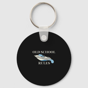 Water Ski Boat Lake Lover Old School Rules Water S Keychain