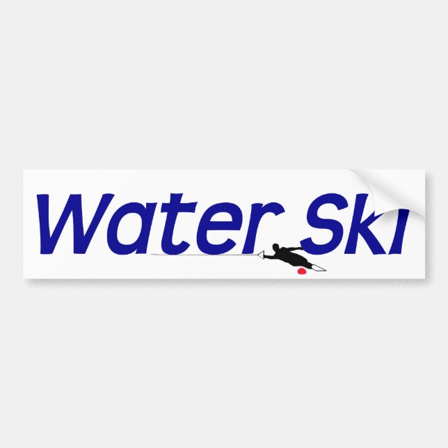 Water Ski Bumper Sticker (Front)
