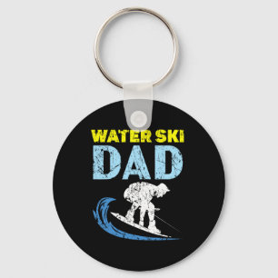 Water Ski Dad Water Skiing Best Daddy Ever Fathers Keychain