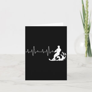 Water ski heartbeat - waterskier watersports water card