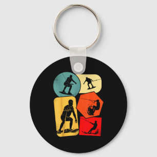 Water ski water skiing keychain