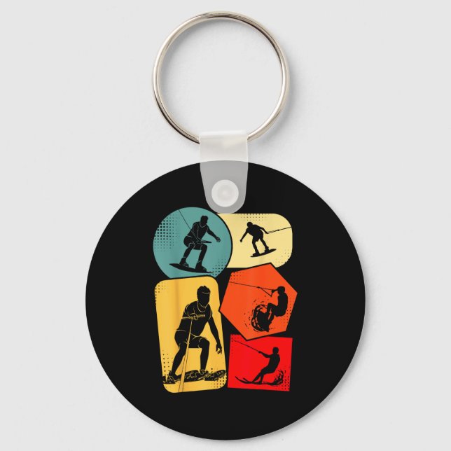 Water ski water skiing  keychain (Front)