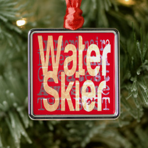 Water Skier Extraordinaire Metal Ornament