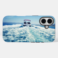 Water Skiing Behind Speed Boat Landscape Photo