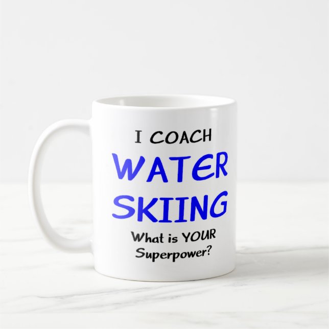 water skiing coach coffee mug (Left)