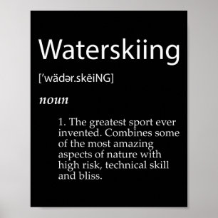 Water Skiing Definition Fathers Day Water Skier Poster