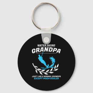 Water Skiing Grandpa Men Extreme Sports Ski Rope Keychain