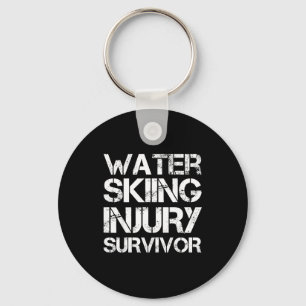 Water skiing injury survivor keychain