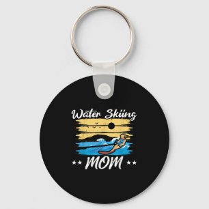 Water Skiing Mom Waterskiing Water Skiing Mothers Keychain