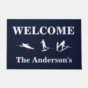 Water Skiing Personalized Door Mat