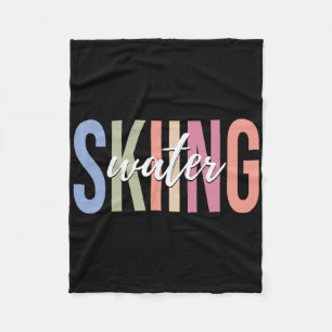 Water Skiing Skier Waterski Water Sports Fleece Blanket