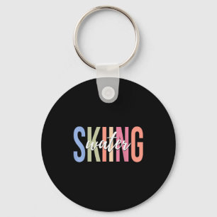 Water skiing skier waterski water sports keychain