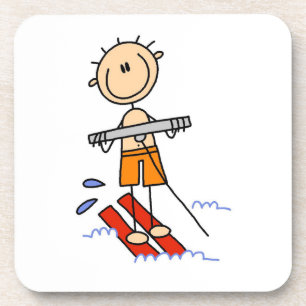 Water Skiing Stick Figure Coaster