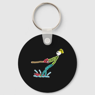 Water Skiing Stickman  Keychain