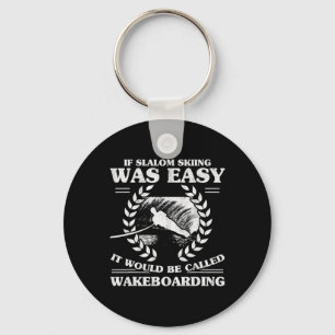 Water Skiing Wakeboarding Retro Slalom Skiing Was Keychain