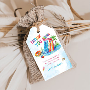 Water Slide Splish Splash Birthday Party Thank You Gift Tags