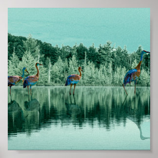 Water Song  Baby Blanket Playing Cards Poster