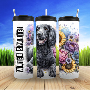 Water Spaniel's Colourful Floral Rest Thermal Tumbler