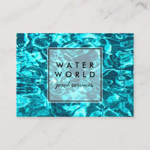 Water Sparkles Swimming Pool Service Photo Tourism Business Card