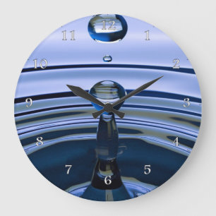 Water Splash 4 Large Clock