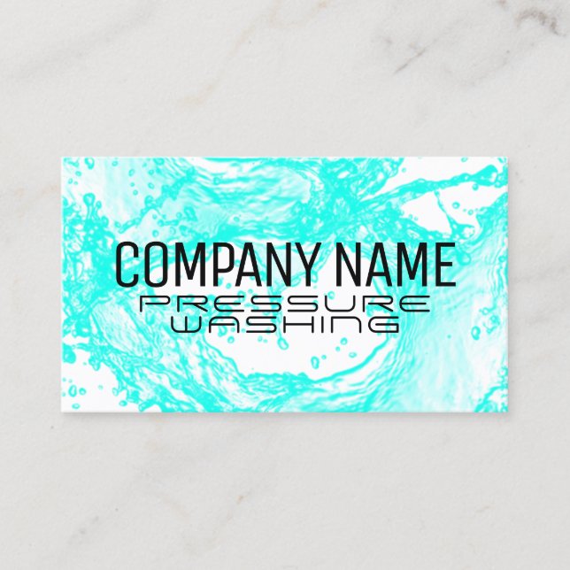 Water splash  business card (Front)