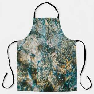 Water splash in close up photography apron