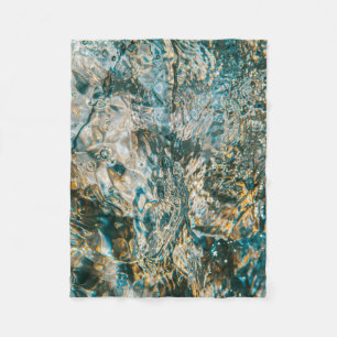Water splash in close up photography fleece blanket
