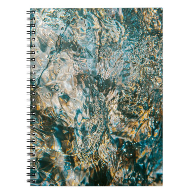 Water splash in close up photography notebook (Front)