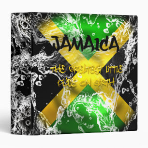 Water splash Jamaica Flag Binder by jamlanddesigns